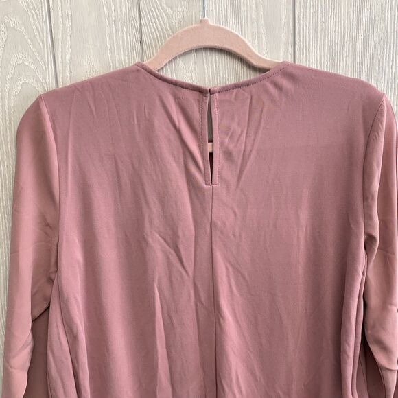 Ann Taylor Petite Pink Ruffle Blouse Long Sleeve MP NWT - Picture 5 of 6